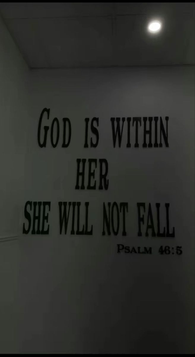 a sign that says god is within her she will not fall