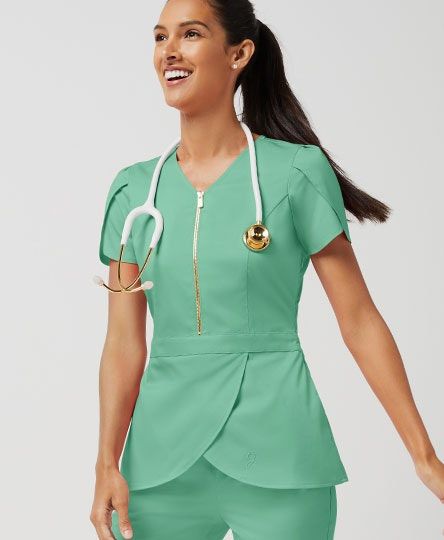 Jaanu Scrubs, Medical Scrubs For Women, Cute Nursing Scrubs, Nurse Fashion Scrubs, Nurse Outfit Scrubs, Hospital Uniform, Medical Scrubs Fashion, Scrubs Pattern, Tulip Top