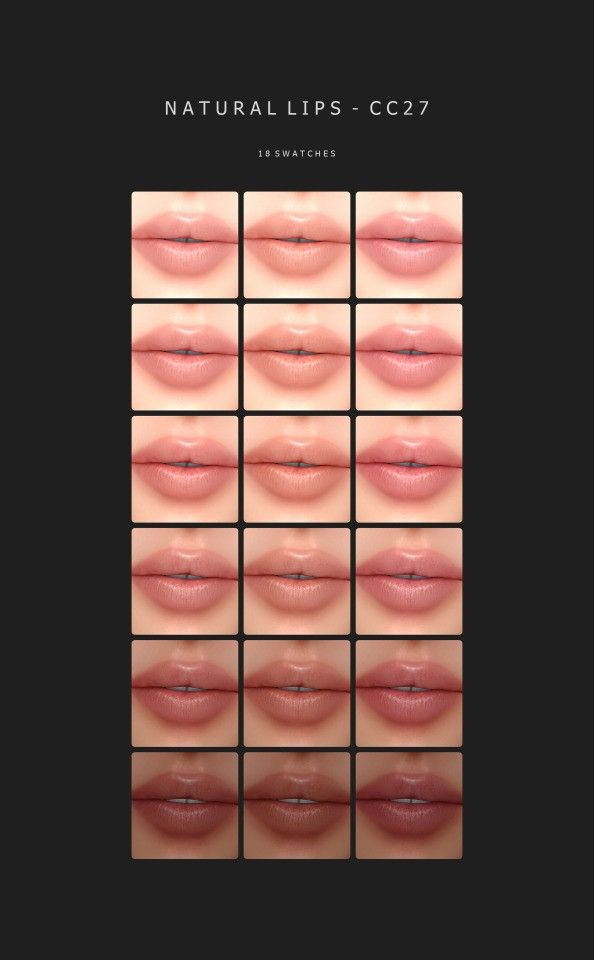 several images of different lips with the words natural lips - cc7 written on them