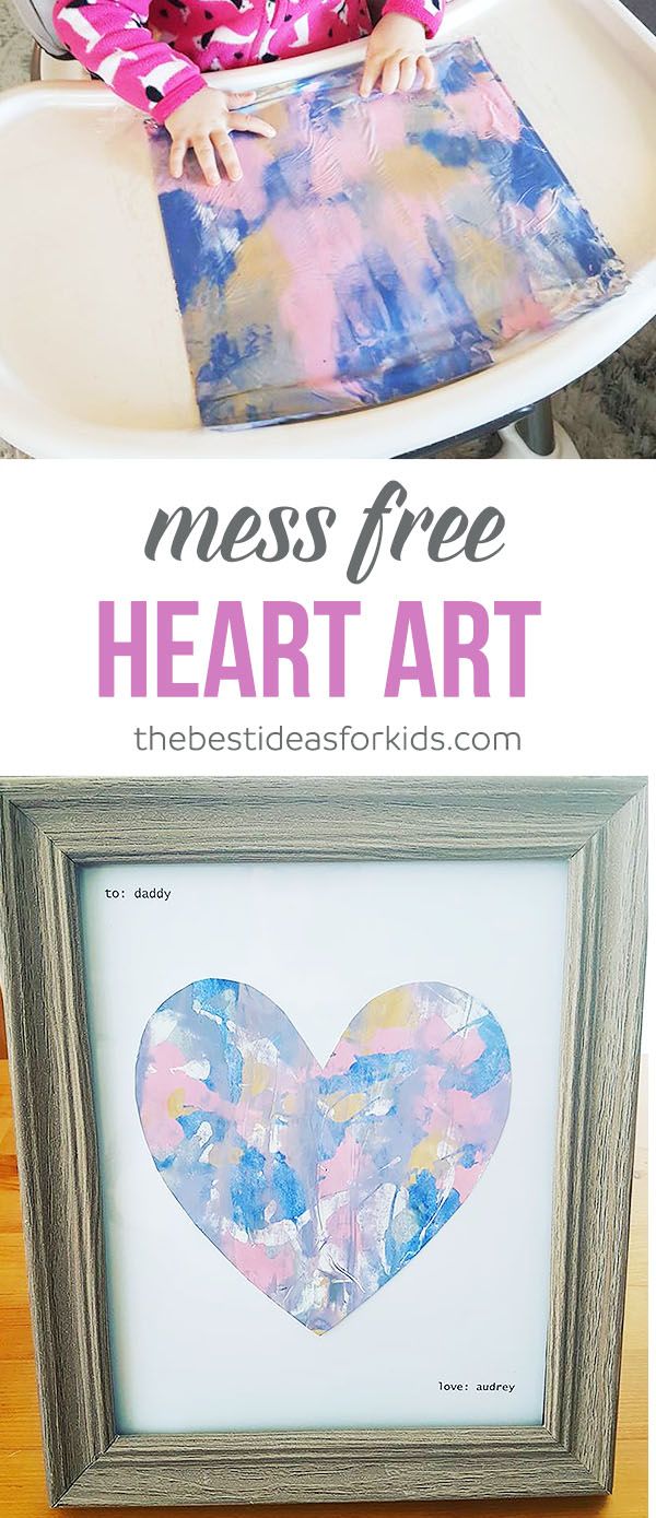 an easy heart art project for toddlers to make with paper and watercolors