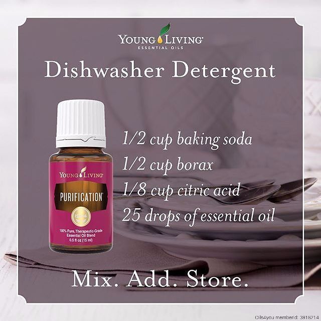 Als mijn "normale" vaatwastabletten op zijn ga ik dit is proberen te maken. Diy Dishwasher Detergent, Homemade Dishwasher Detergent, Purification Essential Oil, Detergent Recipe, Young Living Essential Oils Recipes, Essential Oils Cleaning, Yl Essential Oils, Essential Oil Mixes, Living Essentials Oils