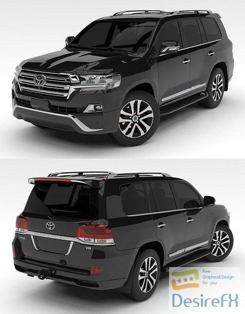 the side and back view of a black toyota land cruiser with its hood up in two different views