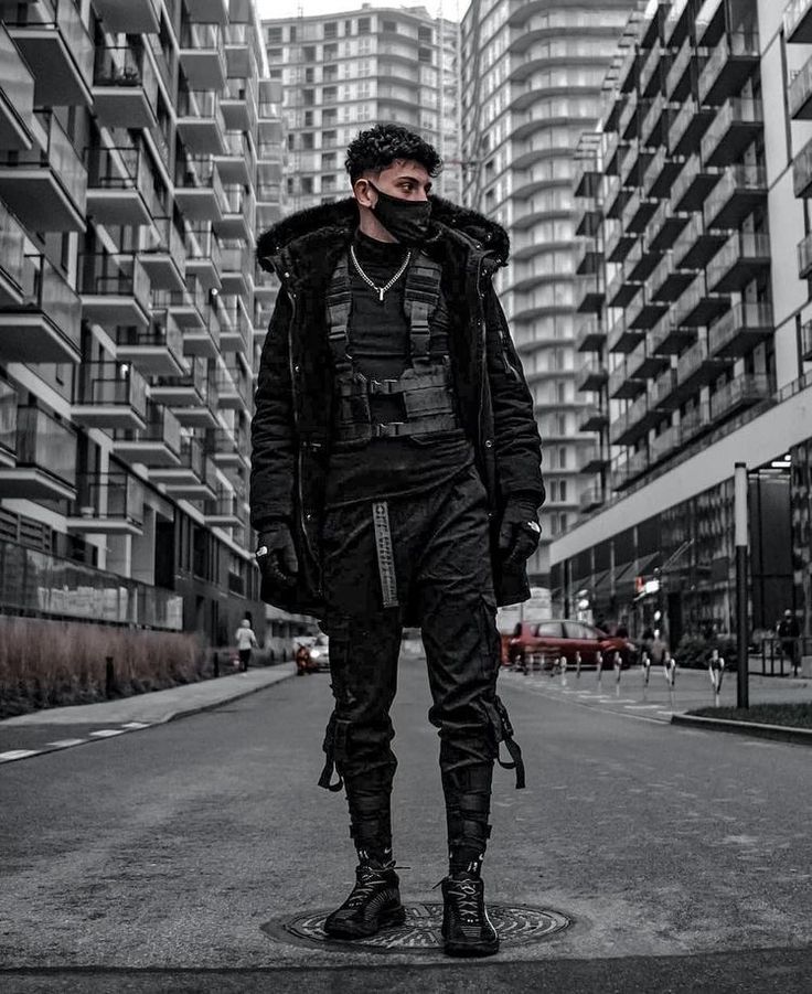 Tech Wear Men, Dark Wear Men, Techwear Art, Tech Wear Aesthetic, Men Techwear, Mens Techwear, Casual Techwear, Cyberpunk Streetwear, Techwear Men