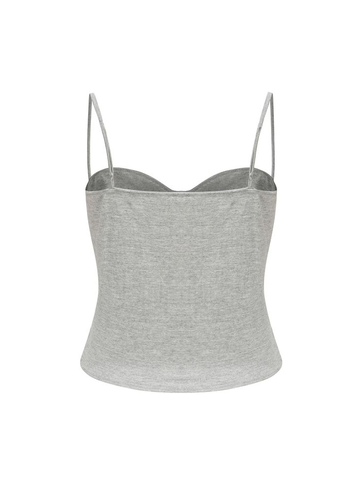 THIS ITEM IS FINAL SALE AND NOT ELIGIBLE FOR A RETURN OR EXCHANGE When in doubt, reach for the Lola Top. This elastic suspender top uses a strong Modal fabric and layered design to provide a supportive style. Chest cups are included. Elastic material Double-layer design Chest cups included Adjustable suspender design Dry clean only Fitted Gray Vest Top, Gray Stretch Vest Top, Fitted Gray Tank Top For Spring, Gray Fitted Tank Top With Built-in Bra, Fitted Gray Tank Top With Built-in Bra, Fitted Solid Tops With Adjustable Straps, Solid Fitted Tops With Adjustable Straps, Gray Spring Camisole Tank Top, Gray Camisole Tank Top For Spring