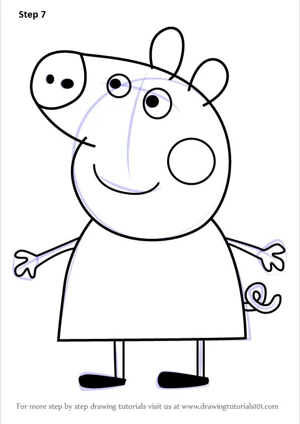 pep the pig coloring page for kids