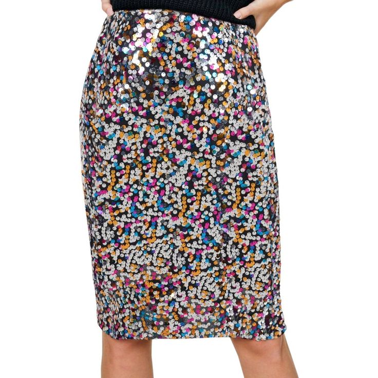 Make a bold statement with Anna-Kaci Women's Sparkly Sequins Cocktail Midi Skirt, adding dazzling sparkle to your wardrobe. This dressy skirt features all-over shimmering sequins in a midi pencil silhouette, ensuring you stand out in every room you enter. Summer Sequin Knee-length Skirt, Summer Knee-length Sequin Skirt, Chic Knee-length Sequined Skirt, Spring Party Sequined Pencil Skirt, Sequined Knee-length Bottoms For Night Out, Contrast Sequin Party Pencil Skirt, Party Pencil Skirt With Contrast Sequin, Fitted Sequined Pencil Skirt For Summer, Party Pencil Mini Skirt