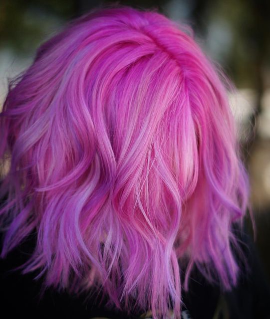 Cool Toned Pink Hair, Blush Balayage, Pink Lavender Hair, Bubble Gum Pink Hair, Hair Color Designs, Two Tone Hair Color Ideas, Two Tone Hair Color, Bubblegum Pink Hair, Pink Purple Hair