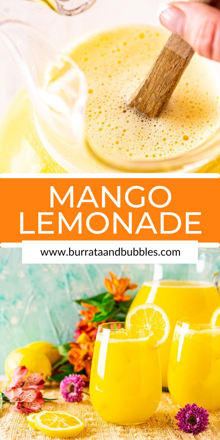 mango lemonade is the perfect drink for cold weather and it's easy to make