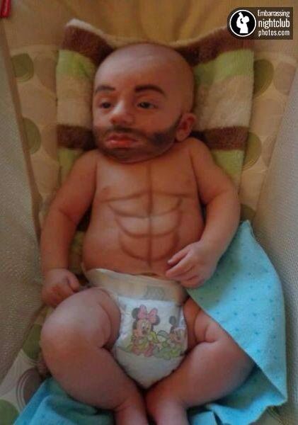 an image of a baby with no shirt on