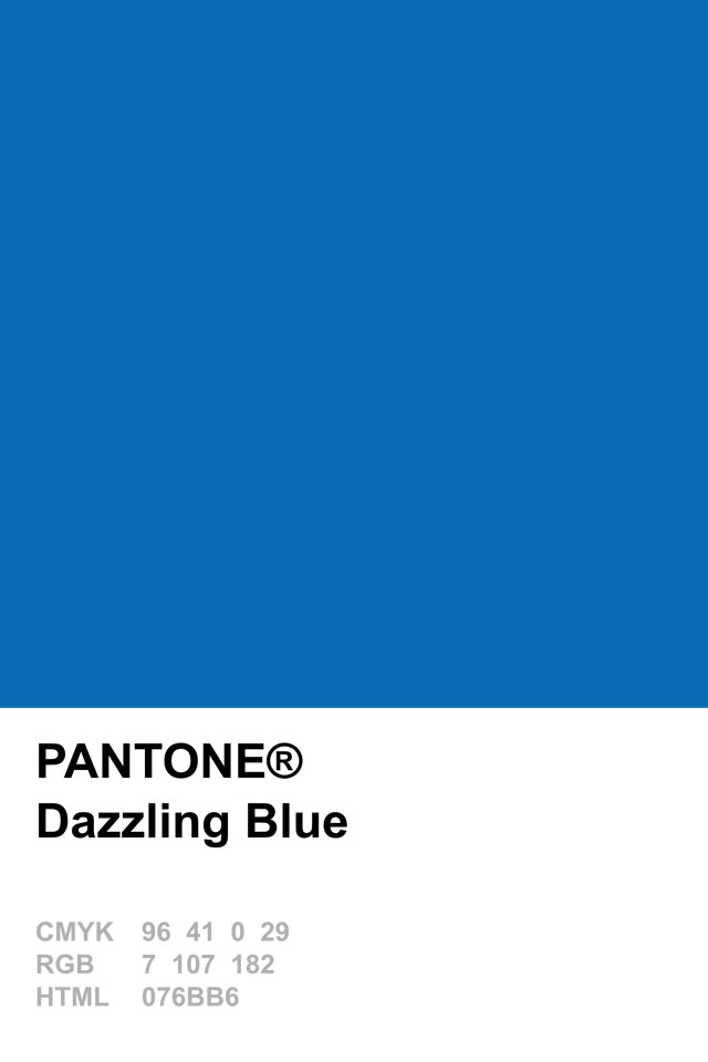 pantone's dazzling blue color is shown in this image