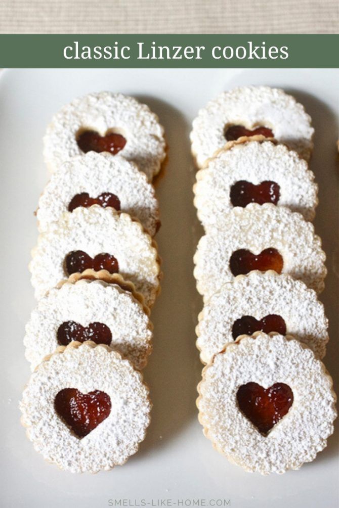 some cookies with hearts and jelly on them