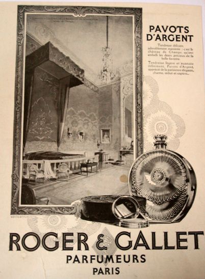 an advertisement for roger & gailet parfumeurs in paris, dated from the early 1900's