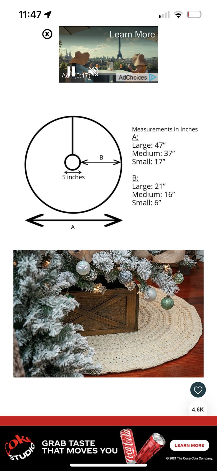 a christmas tree is shown with an arrow pointing to the top and bottom half of it