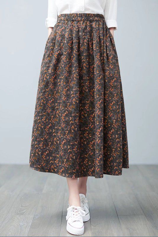 Spring Cotton Linen Print Skirt Casual High Waist A-Line Skirt Material: Cotton Linen Pattern: Print Season: Spring. Summer. Fall Cotton A-line Skirt With Floral Print, Casual A-line Skirt With Elastic Waistband, Non-stretch Midi Skirt For Fall, Casual Midi Skirt For Fall, Casual Fall Midi Skirt, Fitted Casual Maxi Skirt For Fall, Non-stretch Pleated Maxi Skirt For Fall, Fall Floral Print Skirt, Non-stretch Cotton Skirt With Floral Print