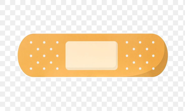 a yellow band aid device with white dots on the side, transparent background png