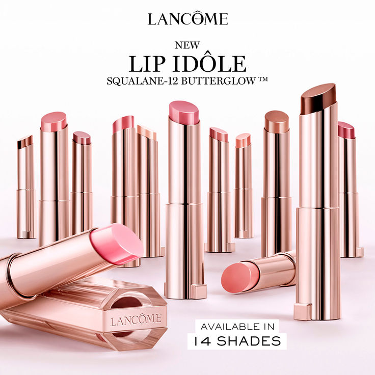 Get instant color & shine with our NEW Lip Idôle Squalane-12 Butterglow. Warm Spring Palette, Stacked Hairstyles, Soft Summer Color Palette, Soft Summer Colors, Makeup 101, Top Makeup, Spring Palette, Hydrating Lip Balm, Makeup Stuff