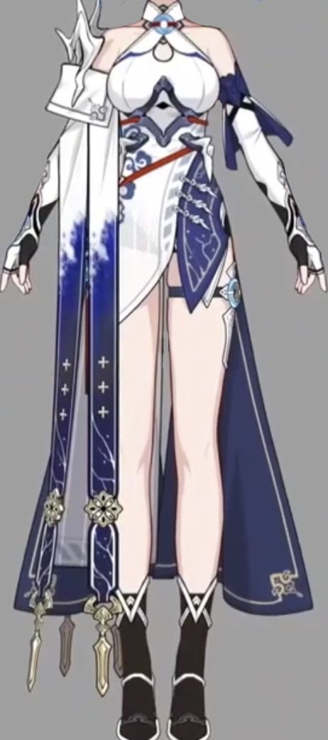 an anime character with white hair and blue eyes, wearing a costume that looks like she is