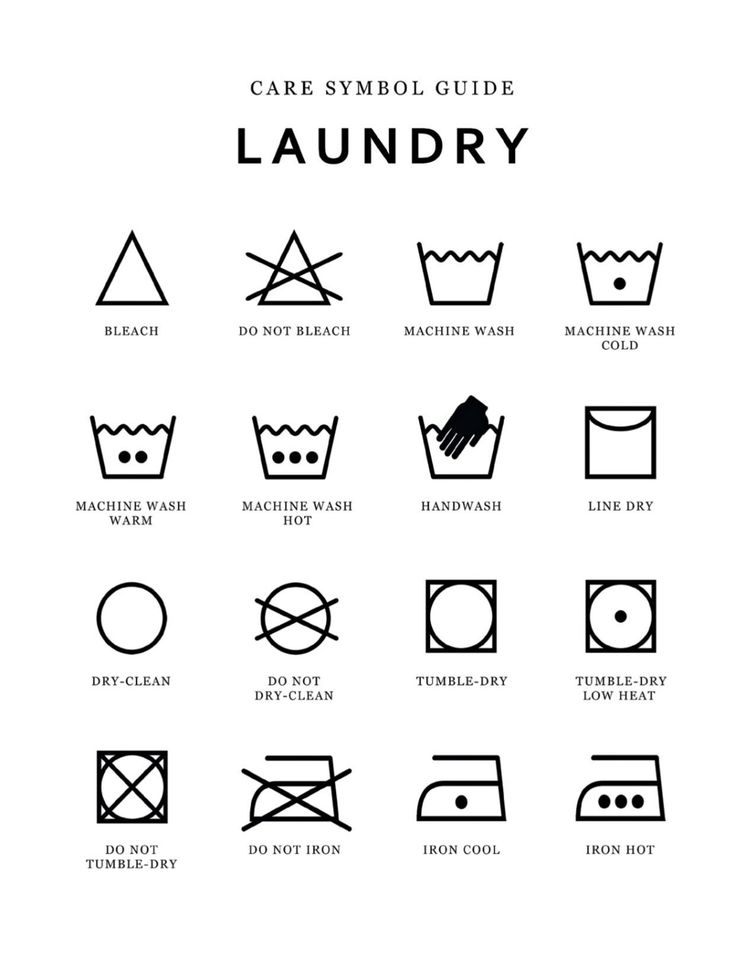 an image of laundry symbols and their meanings