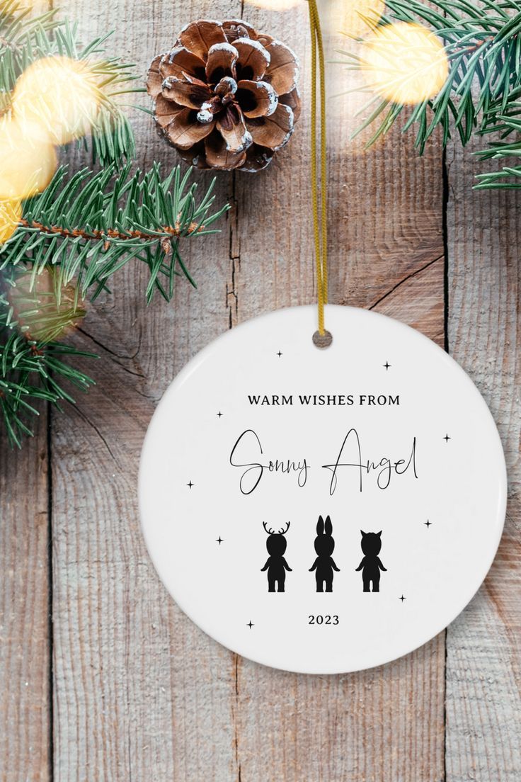 "Warm Wishes From Sonny Angel" ornament Angel Lovers, Wrapping Station, Christmas Decor Inspiration, Sonny Angel, Angel Ornaments, A Circle, Christmas Wrapping, Beautiful Christmas, Heart Shape