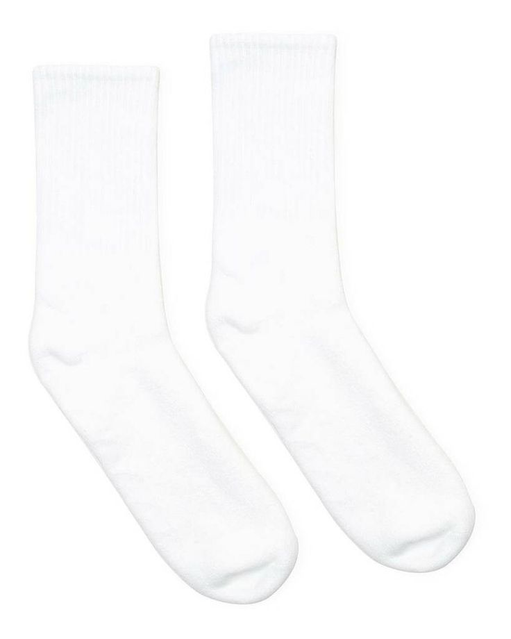 USA-Made Solid Crew Socks - WHITE - S/M | SOCCO USA-Made Solid Crew Socks in White Size Small/Medium | Cotton/Polyester/Spandex Blank Socks, White Long Socks, Long White Socks, Cheap Vodka, Avatar Dr, Indianapolis 500, Blank T Shirts, White Socks, Clothing Mockup