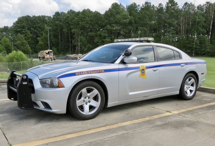 a police car parked in a parking lot