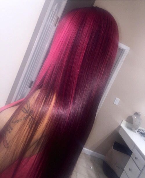 Pink Hair No Bleach, Hair Dye Ideas Color, Orange And Red Highlights, Underhair Dye, Underneath Dyed Hair, Berry Pink Hair, Hair Dye Color Chart, Mommy Hair, Bright Pink Hair