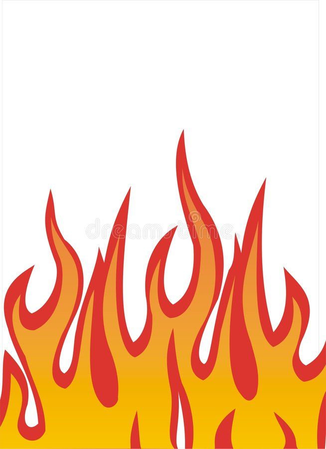 a red and yellow fire flame on a white background royalty illustration