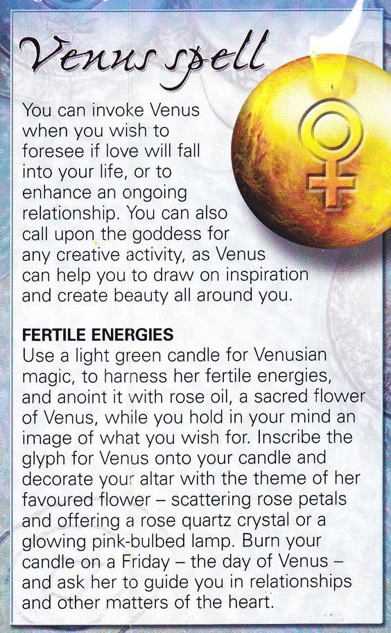 a card with an image of venus on it