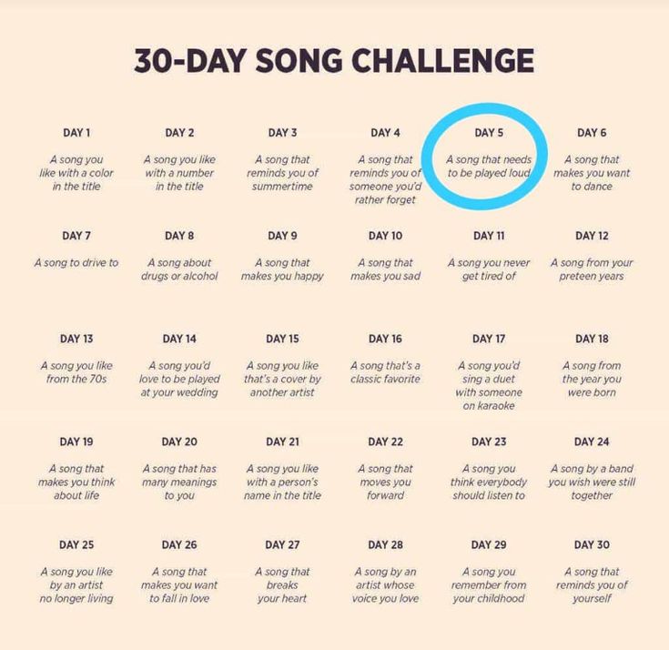 the 30 - day song challenge