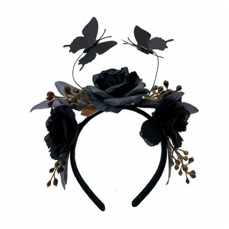 Description: Transform your look with our Halloween headband! Experience lightweight comfort all day long with its snug fit that won't tug on your hair. Crafted from premium plastic and fabric, this headband is skin-touching and durable, ensuring worry-free celebrations. The unique handmade rose butterflies design adds a touch of mystery to your costume, making you stand out at Halloween or costume parties. Secure your hairstyle with the flower-shaped clips that hold firmly in place. Perfect for Butterflies Decor, Butterflies Design, Party Horns, Costume Making, Halloween Headband, Handmade Rose, Costume Parties, Hair Hoop, Butterfly Decorations