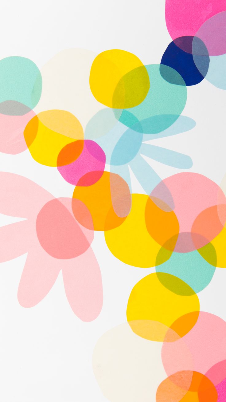 an image of colorful circles on a white background that appears to be floating in the air