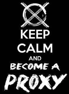 a black and white poster with the words keep calm and become a proxix