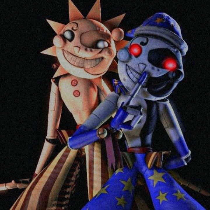 two cartoon characters standing next to each other with one holding a knife and the other wearing a hat