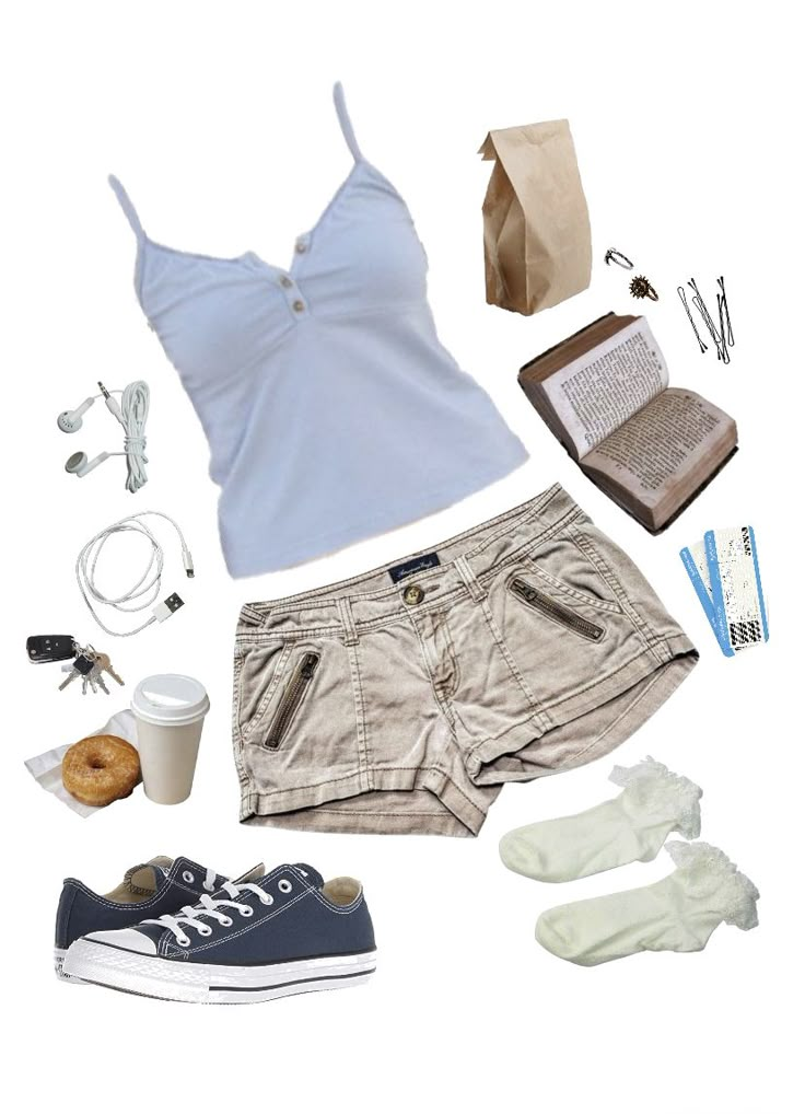 Tan Summer Outfits, Cute Summer Outfits Y2k, Outfit Boards Summer, Summer Clothes Inspo 2024, H20 Inspired Outfits, Summer Outfits Camp, Camping Fits Aesthetic, Summer Outfits 80s Style, 90’s Summer Outfits