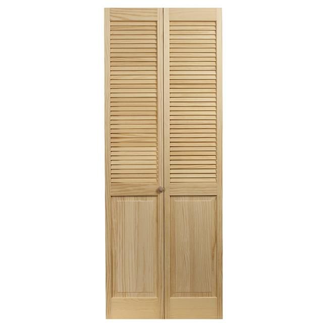 an open wooden door with shutters on the front and side doors in light wood