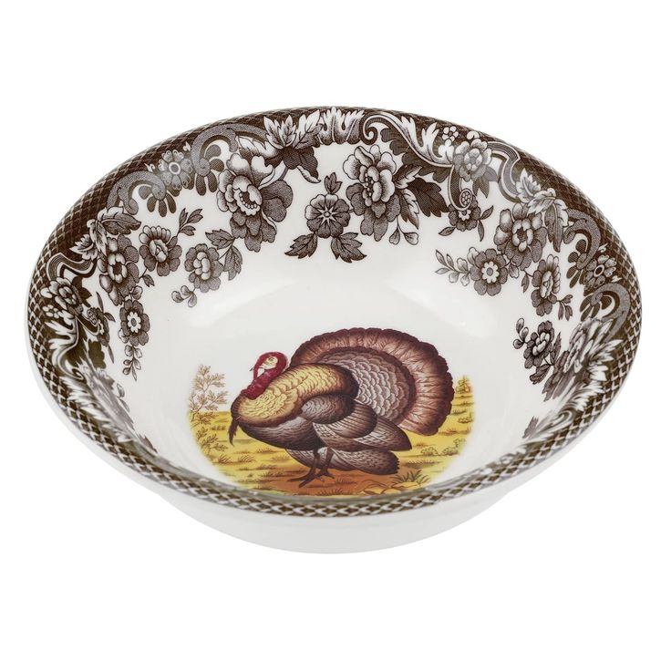 PRICES MAY VARY. Woodland pattern dates back to 1828 Great gift for family and friends Made in England Material: Earthenware Size: 5" Thanksgiving Dinnerware, Spode Woodland, Turkey Bowl, British Flowers, Thanksgiving Wreath, Mini Bowls, Dip Bowl, Tableware Collection, Cereal Bowl