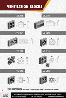 an advertisement for ventilation blocks with instructions on how to install them and where to use them