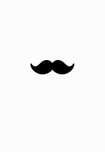 a black mustache on a white background