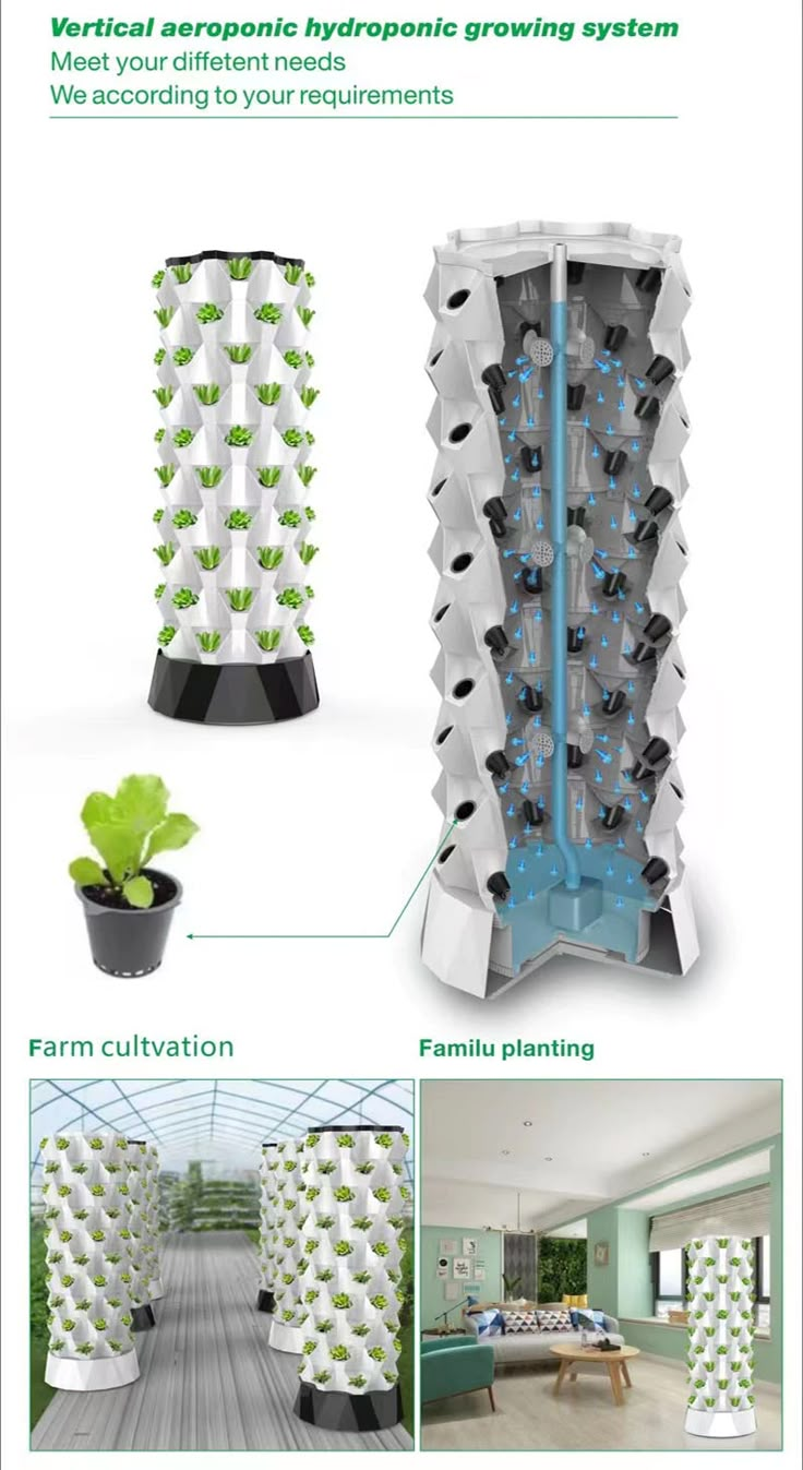 an advertisement for hydroponic growing system with instructions on how to grow plants in it