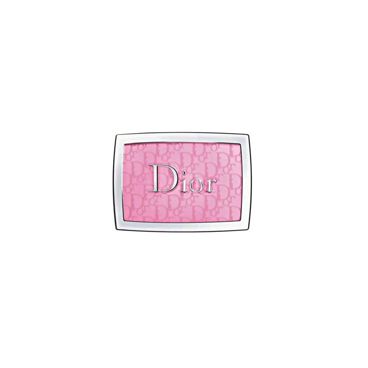 the dior logo is shown in pink