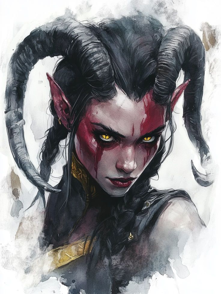 Tiefling Monk Dnd, Tiefling Monk, Character Showcase, Female Tiefling, Monk Dnd, Blood Hunter, Golden Eyes, Knight Art, Fantasy Races