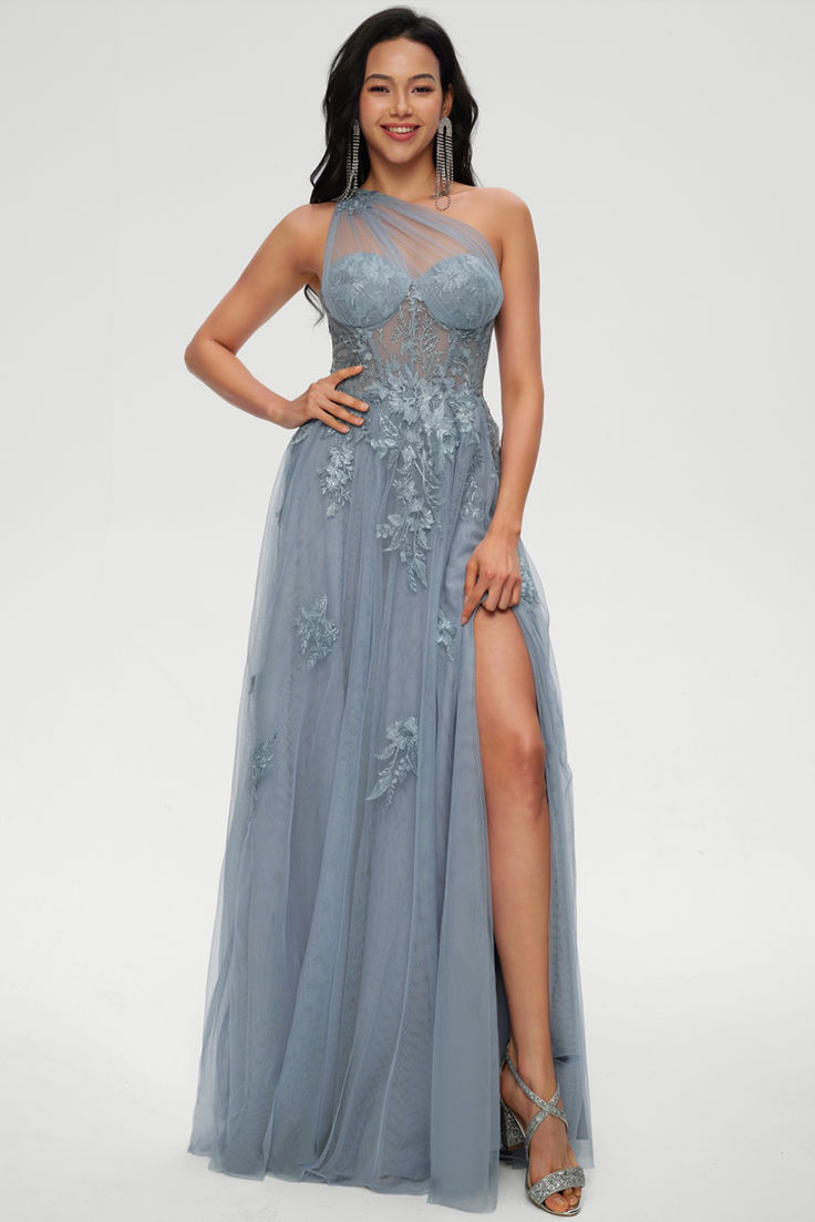 A-line One Shoulder Floor-Length Tulle Prom Dress With Appliques Lace Sequins. Available in 36 colours. 

#party #ocassiondress #partydress #fashion #eveningdress #ootd #style #partywear #dressesonline #eveningdresses #dressshopping #longdresses #elegantdresses #princessdress #eveningdress #dresses👗 #dressoftheday #promdress #prom #elegantdress #romanticdress Ocassion Dress, Dresses With Appliques, Jjs House, Tulle Prom Dresses, Prom Inspiration, Pretty Clothes, Romantic Dress, Tulle Prom Dress, Ootd Style