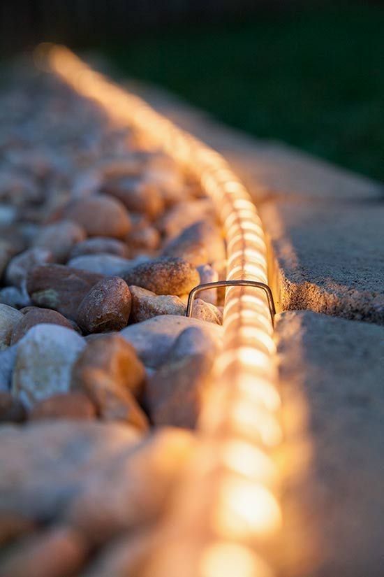 the light is shining down on some rocks