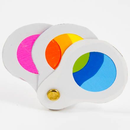 four multicolored circles on white background