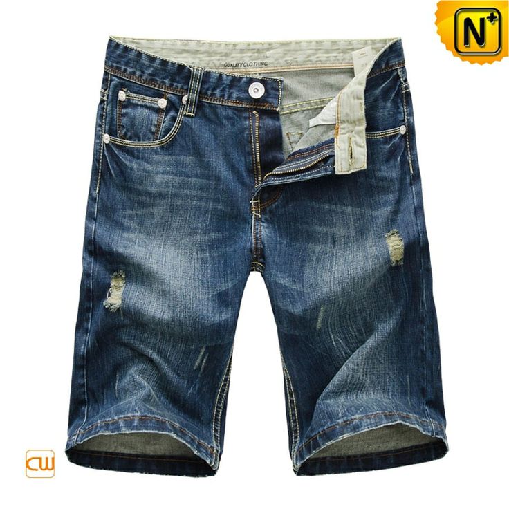 Summer Jean Shorts, Summer Menswear, Denim Style Casual, Mens Designer Jeans, Men's Summer Fashion, Men's Denim Style, Blue Shorts Men, Ripped Jeans Men, Straight Fit Denim