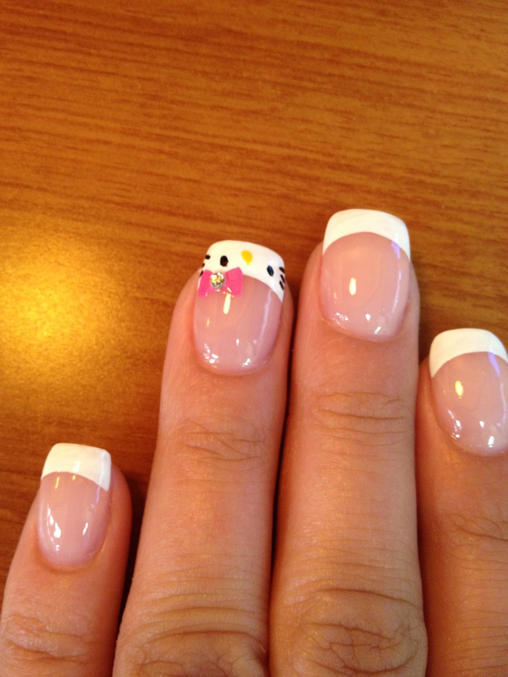 Hello Kitty nails =] Hello Kitty Nail Art, Kitty Nail Art, Charms Nails, Paznokcie Hello Kitty, Hello Kitty Nail, Hello Kitty Nails Art, Kitty Nail, Kitty Nails, Cute Short Nails