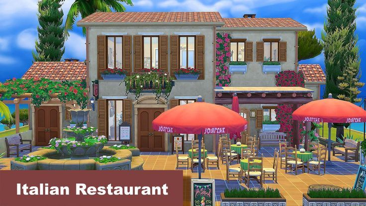 Sims 4 Italian, Restaurant Sims 4, Hi Its Me, Sims 4 No Cc, Sims 4 Speed Build, Its Me, Sims 4 Houses, I Will Show You, Italian Restaurant