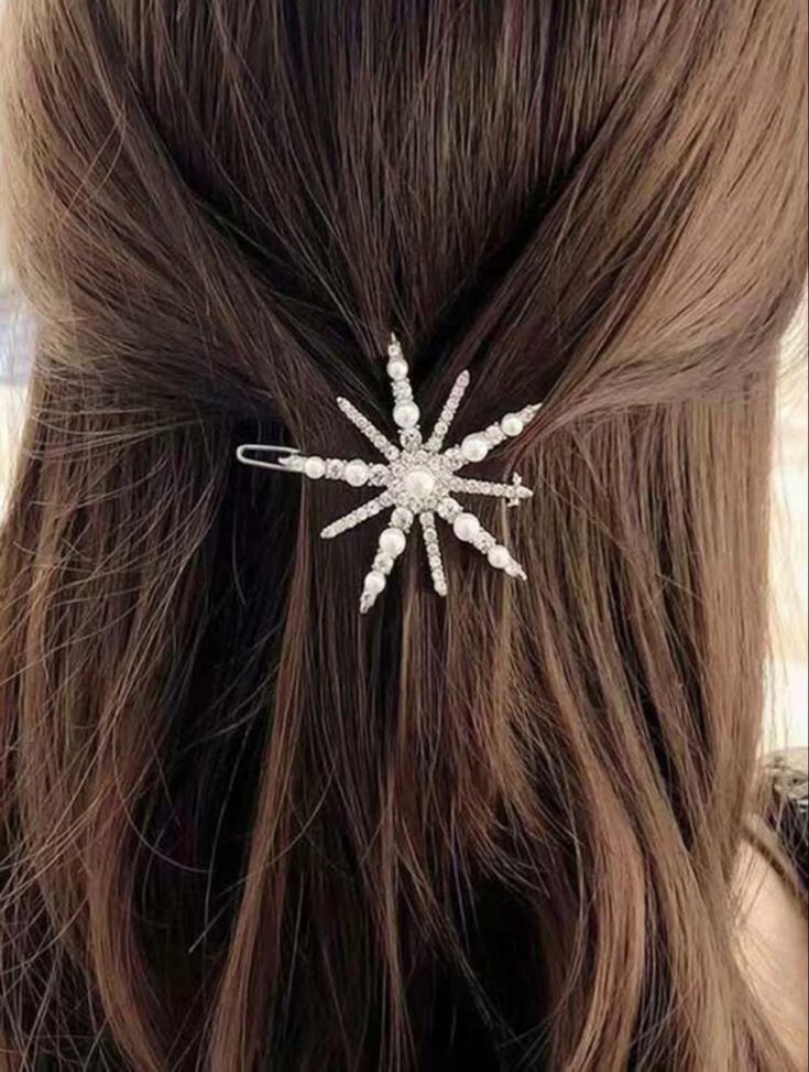 Pearl Hair Pin, Wedding Barrettes, Rhinestone Hair Pin, Bridesmaid Hair Accessories, Boho Crystal, Bridal Hair Clip, Pearl Hair Pins, Wedding Hair Clips, Star Hair