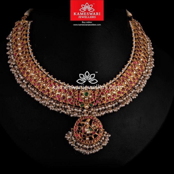 Jalebi Necklace, Kameswari Jewellers, Antique Gold Jewelry Indian, Gold Jewelry Stores, Antique Jewelry Indian, Gold Pendant Jewelry, Antique Gold Jewelry, Gold Bride Jewelry, Buy Necklace