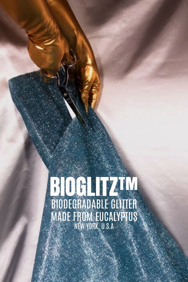 BIODEGRADABLE GLITTER BioGlitz is collaborating with Bioglitter™ to introduce sustainable shine to the world of fashion with Textile Glitz. By merging glitter that biodegrades in the natural environment with innovative design, BioGlitz encourages a bold and empowered world in symbiosis with Mother Nature. Biodegradable Glitter, Innovative Design, Natural Environment, To The World, World Of Fashion, Innovation Design, Mother Nature, Biodegradable Products, Glitter